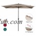 Abba Patio 6.6 by 9.8-Ft Rectangular Market Outdoor Table Patio Umbrella with Push Button Tilt and Crank, Beige   565564155